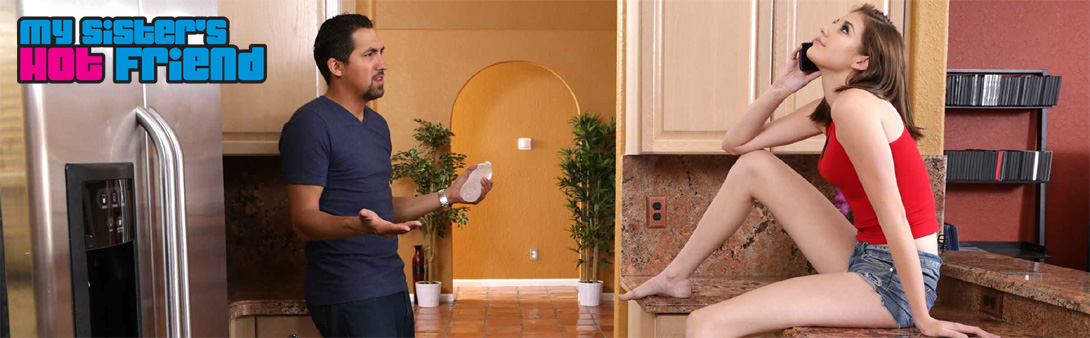 1090px x 338px - Lena Anderson fucks her friend's brother in the kitchen