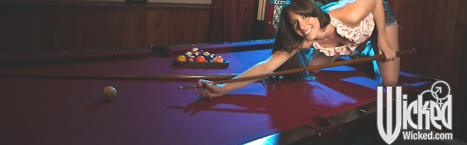 Bailey Bam fucking her date on top of the pool table