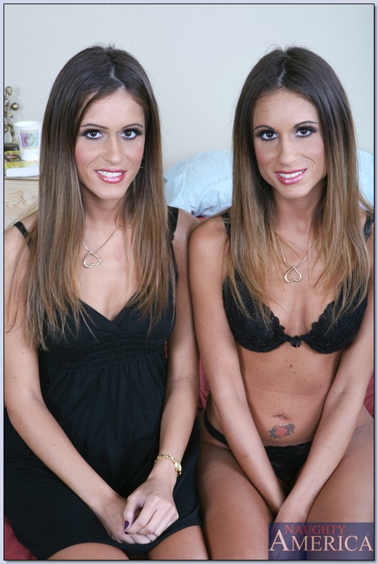 Love Twins Lacey and Lyndsey strip naked on bed